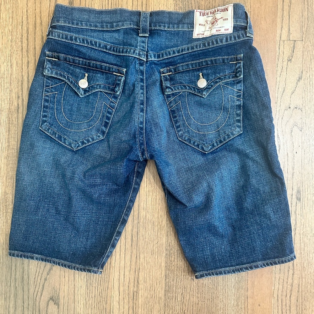 True Religion Geno Relaxed Slim Denim Shorts-Size 34
